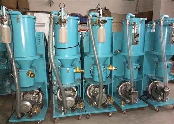 Carregador automático de vácuo para resina de plástico em cinza-verde