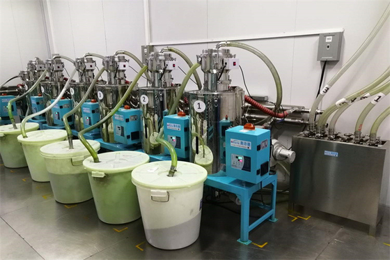 Sistema de alimentação centralizado de secagem de aço inoxidável para o transporte de materiais múltiplo