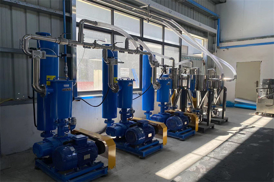 Sistema de alimentação centralizado controlado por PLC 0,5-2T/H Capacidade de transporte Controle remoto incluído
