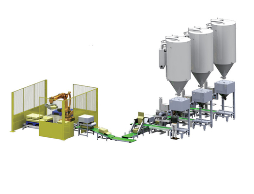 Máquina plástica OWP-A do peso do controle do PLC da máquina de embalagem da pelota do adubo do arroz