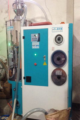 Carregadores dessecantes industriais compactos do funil do desumidificador para a resina de plásticos