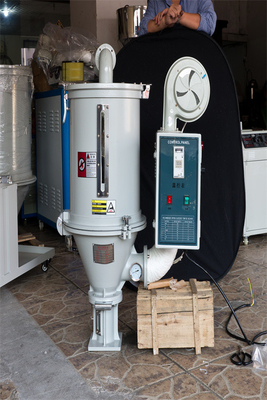 Máquina de secagem de hopper de desempenho ideal para secar grânulos de plástico Cinza
