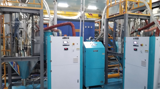 Potente desumidificador de desidratantes industriais Rotor de honeycomb 1000kg Hopper Capacidade 60-4000m3/h Fluxo de ar de processo